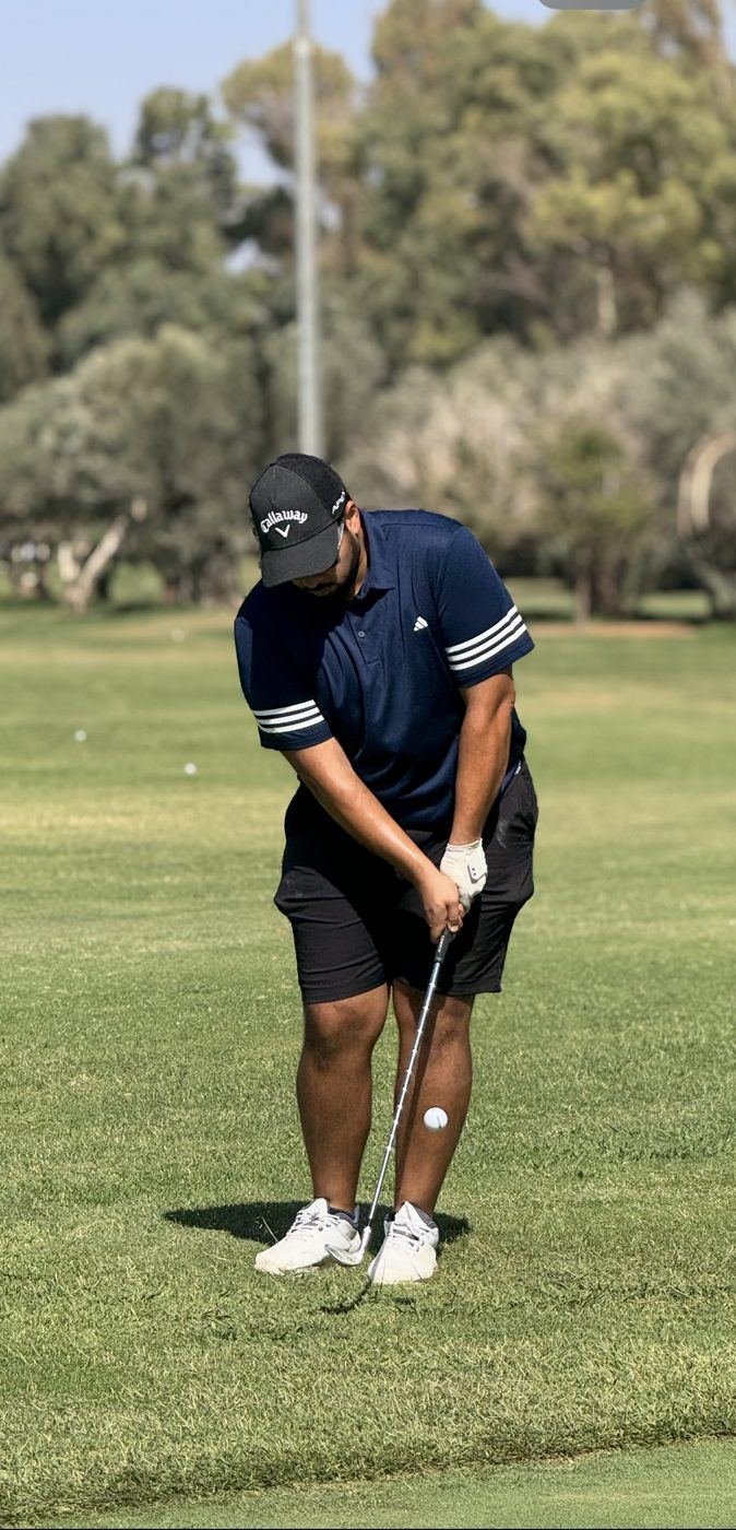 Rochdi Mekkaoui at impact on a chip shot